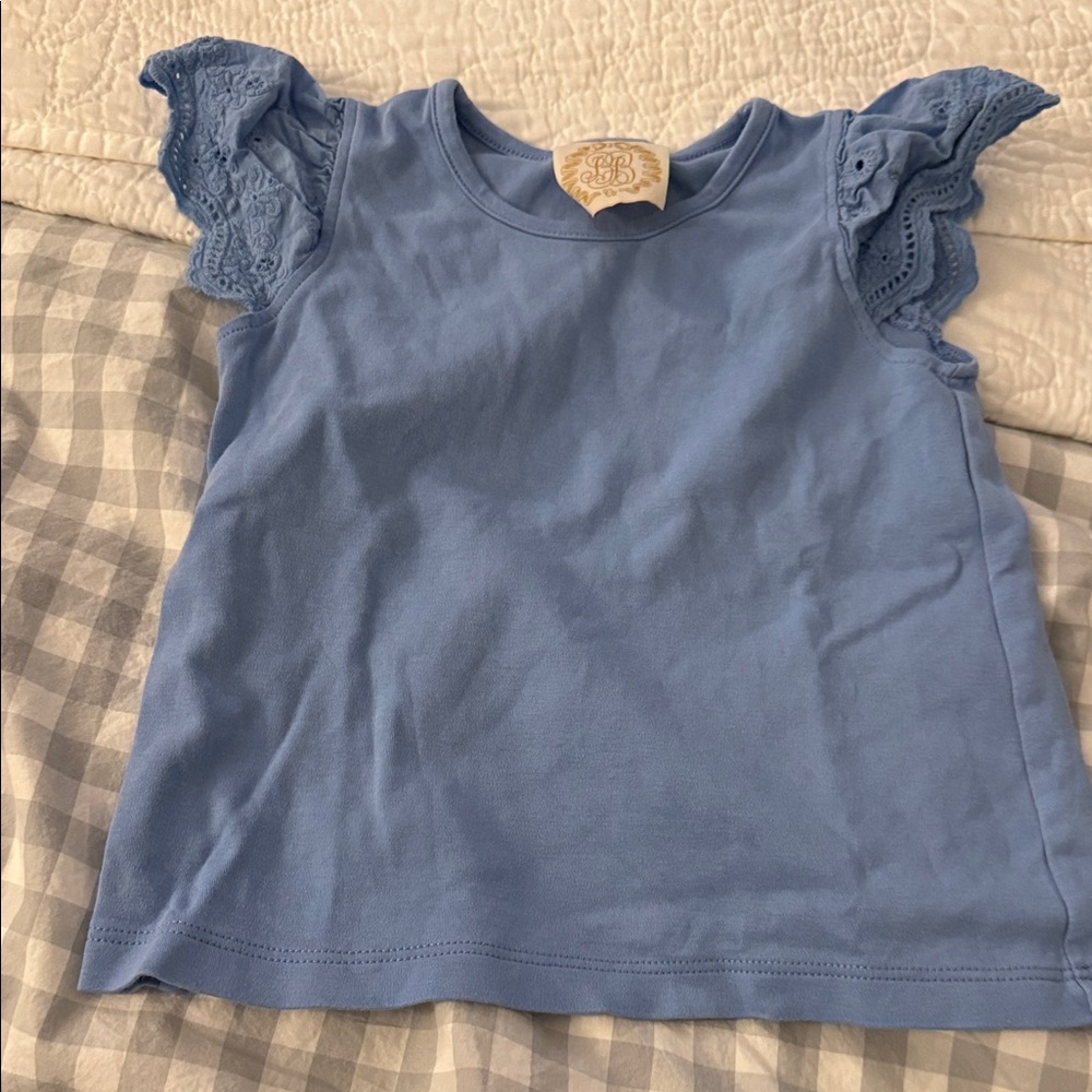 TBBC Soft Blue Lace Flutter Sleeve Kids Top
